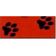 Novelty Strong Band Pre-Printed Neon Red Animal Tracks Wristband